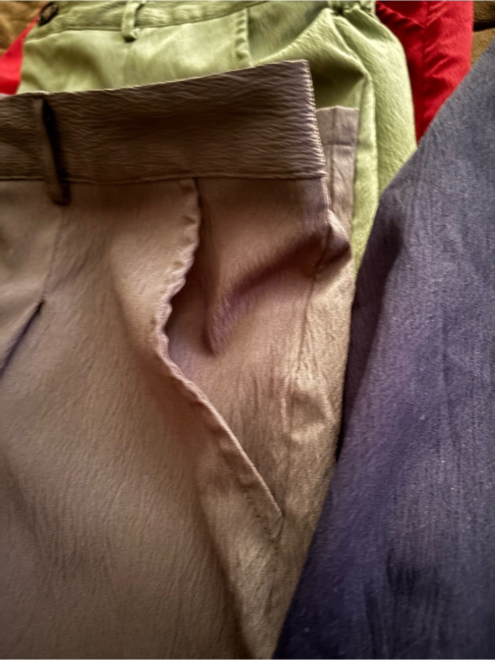 Women's High-Waist Burgundy Tapered Pants (4 pairs) - Picture 7 of 8